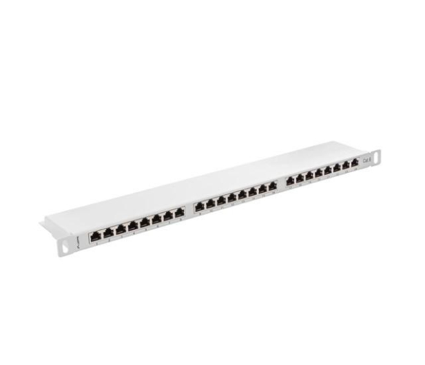 Lanberg Patchpanel 24p 19" 0,5U FTP 6 półka (szara) - 457368 - zdjęcie 3